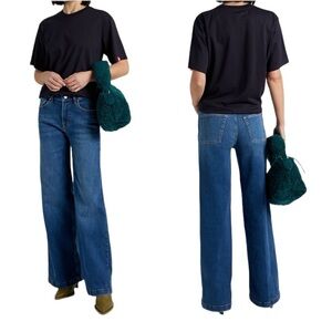 Tomorrow Denim | Kersee High Rise Wide Leg Jeans in Dark Iowa - Size 26